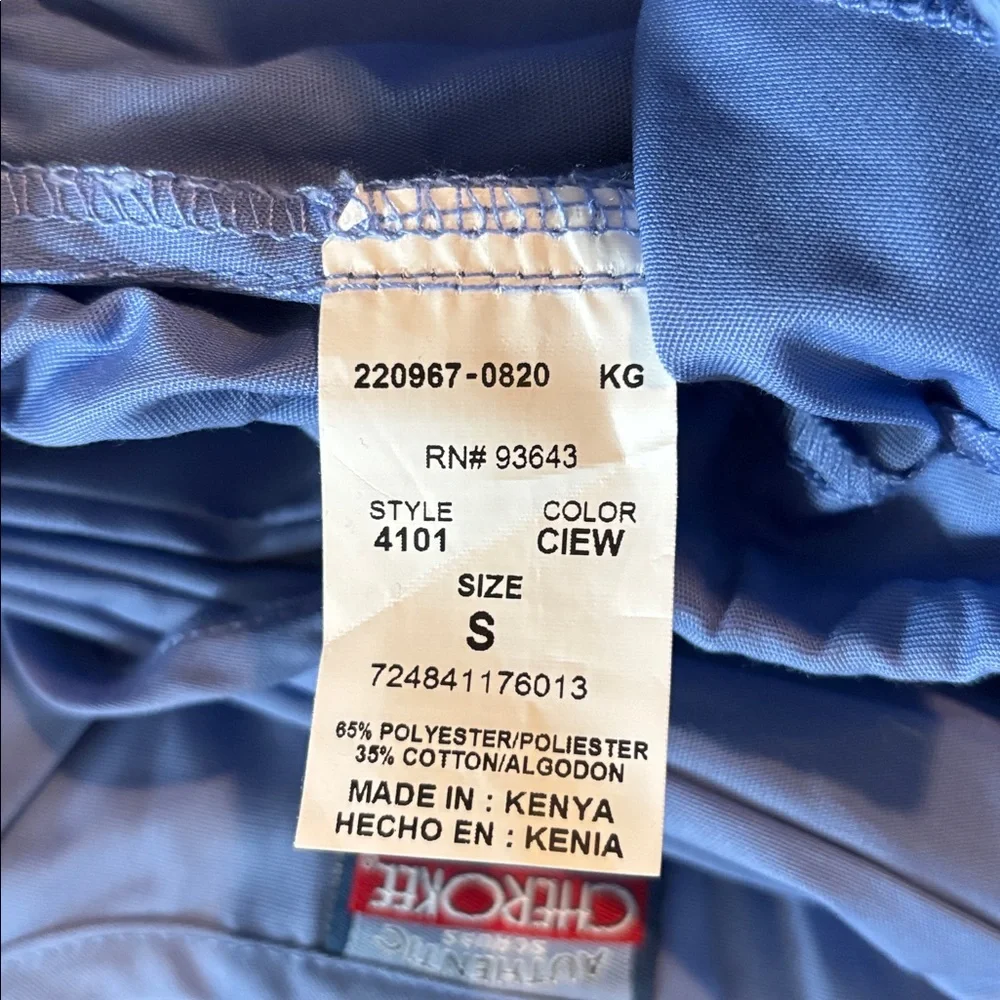 Cherokee Original Workwear Scrub Set V-Neck Workwear Ceil Blue Unisex Small - Picture 3 of 4